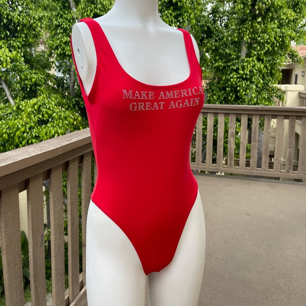 🇺🇸 Maga Swimsuit one Piece American flag - Picture 10 of 14